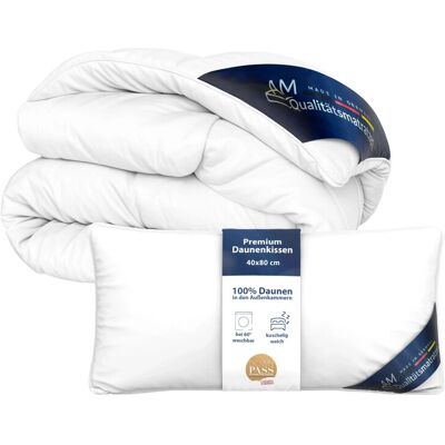 AM Qualitätsmatratzen Premium Mikrofasser Bettdecken- & Kissen 2er Set Made in Germany 135x200cm AM Qualitätsmatratzen Premium Mikrofasser Bettdecken- & Kissen 2er Set Made in Germany 135x200cm