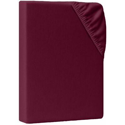 AM Qualitätsmatratzen Premium Jersey Boxspringbett Spannbettlaken aus Baumwolle Made in Germany 270x200cm in Bordeaux AM Qualitätsmatratzen Premium Jersey Boxspringbett Spannbettlaken aus Baumwolle Made in Germany 270x200cm in Bordeaux