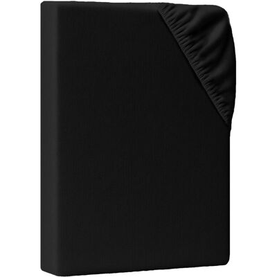 AM Qualitätsmatratzen Premium Jersey Topper Spannbettlaken aus Baumwolle Made in Germany 270x200cm in Schwarz AM Qualitätsmatratzen Premium Jersey Topper Spannbettlaken aus Baumwolle Made in Germany 270x200cm in Schwarz