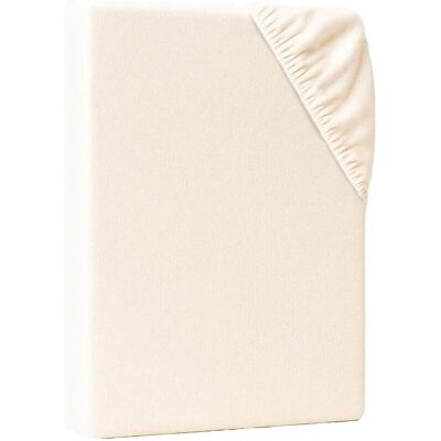 AM Qualitätsmatratzen Premium Jersey Boxspringbett Spannbettlaken aus Baumwolle Made in Germany 120x200cm in Creme AM Qualitätsmatratzen Premium Jersey Boxspringbett Spannbettlaken aus Baumwolle Made in Germany 120x200cm in Creme