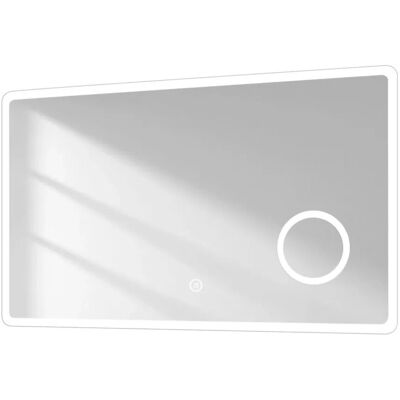 Emke Badspiegel mit 3-fache Vergrößerung 100x60cm LED Badspiegel mit Beleuchtung Kaltweißes Licht Touch Emke Badspiegel mit 3-fache Vergrößerung 100x60cm LED Badspiegel mit Beleuchtung Kaltweißes Licht Touch