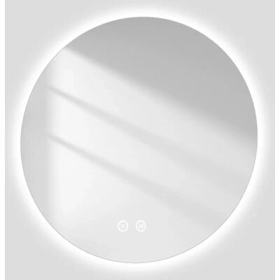 Emke Rund Spiegel 60cm Rahmenloser LED Badezimmerspiegel mit Touchschalter 3 Dimmbare Lichtfarben Emke Rund Spiegel 60cm Rahmenloser LED Badezimmerspiegel mit Touchschalter 3 Dimmbare Lichtfarben
