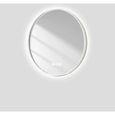 Emke 60 cm LED Badezimmerspiegel 3 Lichtfarben Acryl Rahmen Goldener Rand Spiegel Antibeschlage Dimmbar Memory-Funktion Emke 60 cm LED Badezimmerspiegel 3 Lichtfarben Acryl Rahmen Goldener Rand Spiegel Antibeschlage Dimmbar Memory-Funktion