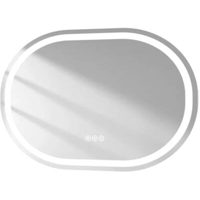 Emke Oval Spiegel 70 x 50 cm Badspiegel mit Beschlagfrei Badezimmerspiegel 3 Dimmbare Lichtfarben Emke Oval Spiegel 70 x 50 cm Badspiegel mit Beschlagfrei Badezimmerspiegel 3 Dimmbare Lichtfarben
