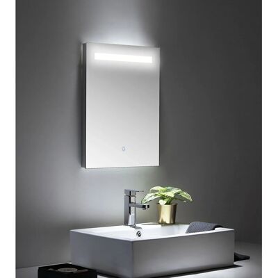 Posseik LED-Lichtspiegel 45 x 60 cm Warmweiß Touch-Bedienung Posseik LED-Lichtspiegel 45 x 60 cm Warmweiß Touch-Bedienung