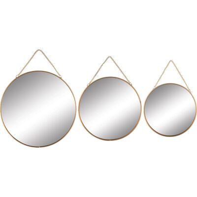 Wandspiegel-Set Safari Lodge Metall Gold 3-tgl. Wandspiegel-Set Safari Lodge Metall Gold 3-tgl.