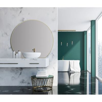 TALOS Picasso Gold Rund Badspiegel - Badezimmer Spiegel TALOS Picasso Gold Rund Badspiegel - Badezimmer Spiegel