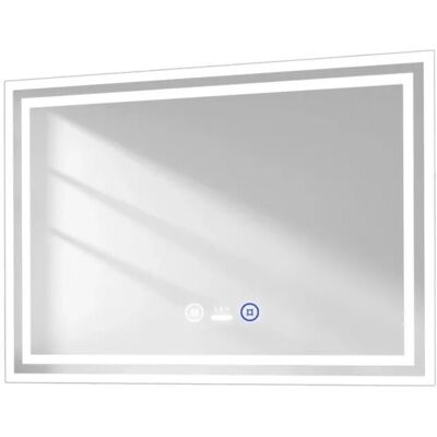 Emke Badspiegel mit Anti-Beschlag 70 x 50 cm LED-Spiegel mit Touchschalter und Sensor KaltweißWarmweißNeutralweiß Emke Badspiegel mit Anti-Beschlag 70 x 50 cm LED-Spiegel mit Touchschalter und Sensor KaltweißWarmweißNeutralweiß