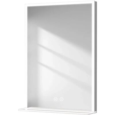 Emke Spiegelschrank 50x70 cm - 6500K dimmbar LED - Glasablage 80x60 cm - Spiegelschrank Badezimmer Emke Spiegelschrank 50x70 cm - 6500K dimmbar LED - Glasablage 80x60 cm - Spiegelschrank Badezimmer