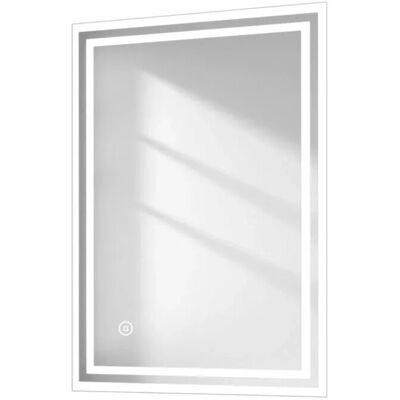 Emke Badspiegel mit Beleuchtung 70 x 50 cm LED-Spiegel mit Anti-Beschlag Touchschalter Kaltweiß Licht Emke Badspiegel mit Beleuchtung 70 x 50 cm LED-Spiegel mit Anti-Beschlag Touchschalter Kaltweiß Licht