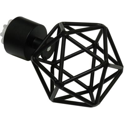 Gardinia Endknopf Cage Denver für Ø 25 mm Schwarz Matt Gardinia Endknopf Cage Denver für Ø 25 mm Schwarz Matt