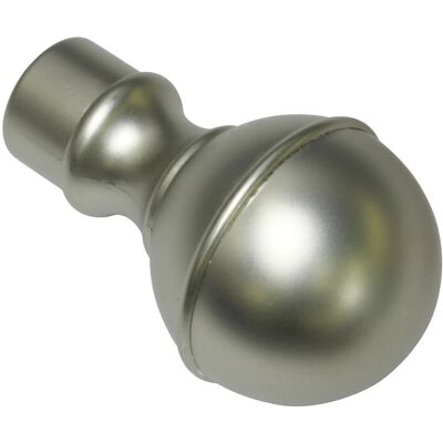 Gardinia Endstück Europa Geo für Ø 19 mm Silber-Satin Gardinia Endstück Europa Geo für Ø 19 mm Silber-Satin