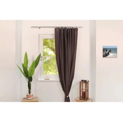 DecoRaum Deco-Raum Gardinenstange nach Maß 1-Lauf Kappe Ø 25mm Edelstahl-optik 80cm DecoRaum Deco-Raum Gardinenstange nach Maß 1-Lauf Kappe Ø 25mm Edelstahl-optik 80cm