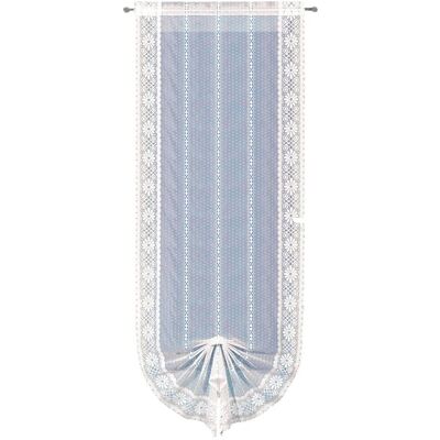 Fertigstore mit Faltenband Weiß 180 cm x 60 cm Fertigstore mit Faltenband Weiß 180 cm x 60 cm