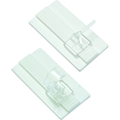 Gardinia Klebehaken Universal für Vitrage- u. Cafehausstangen Weiß 2-er Pack Gardinia Klebehaken Universal für Vitrage- u. Cafehausstangen Weiß 2-er Pack
