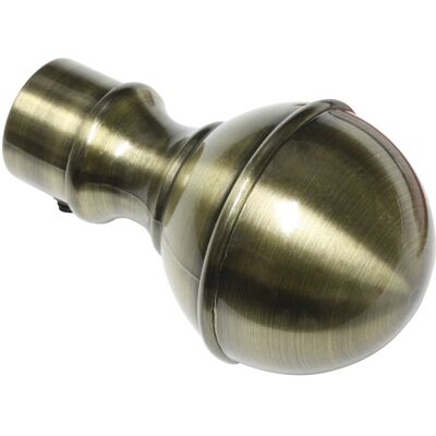Gardinia Endstück Europa Geo für Ø 19 mm Messing-Antik Gardinia Endstück Europa Geo für Ø 19 mm Messing-Antik