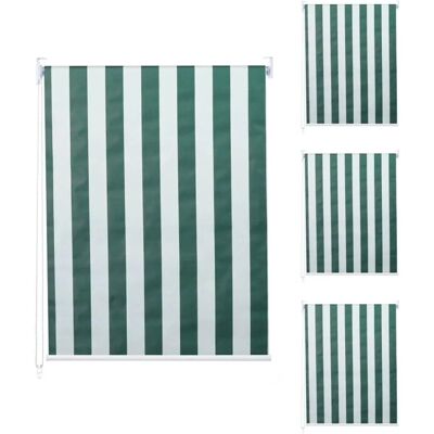 MCW Rollo D52 4er-Set 100x160cm Grün-Weiß MCW Rollo D52 4er-Set 100x160cm Grün-Weiß
