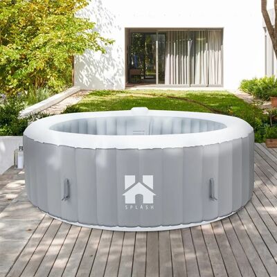 Home Deluxe Aufblasbarer Whirlpool - Grau - Für 6 Personen Home Deluxe Aufblasbarer Whirlpool - Grau - Für 6 Personen