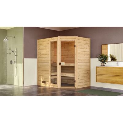 Weka Valida Ecksauna - 2 Personen, 5,4 kW, Naturholz Weka Valida Ecksauna - 2 Personen, 5,4 kW, Naturholz
