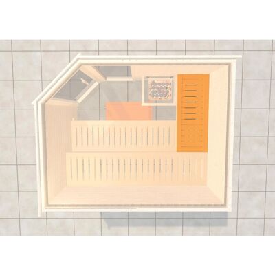 WEKA Querliege 1 Saunabank - 52x75 cm, Beige, 12 cm Hoch WEKA Querliege 1 Saunabank - 52x75 cm, Beige, 12 cm Hoch
