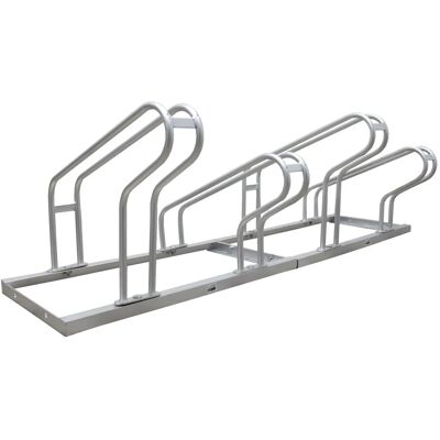 TRUTZHOLM Fahrradständer für 4 Fahrräder Höhenversetzt 140 X 45 cm Stahl Feuerverzinkt Grau 2x2 Bodenparker Reihenparker TRUTZHOLM Fahrradständer für 4 Fahrräder Höhenversetzt 140 X 45 cm Stahl Feuerverzinkt Grau 2x2 Bodenparker Reihenparker
