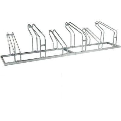 TRUTZHOLM Fahrradständer für 6 Fahrräder Höhenversetzt 210 x 45 cm Stahl Feuerverzinkt Grau 2x3 Bodenparker Reihenparker TRUTZHOLM Fahrradständer für 6 Fahrräder Höhenversetzt 210 x 45 cm Stahl Feuerverzinkt Grau 2x3 Bodenparker Reihenparker
