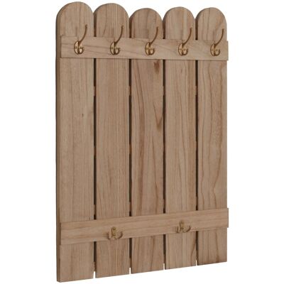MCW Wandgarderobe N95 Paulownia 7 Haken 86x60cm Natur MCW Wandgarderobe N95 Paulownia 7 Haken 86x60cm Natur