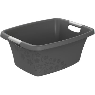 Rotho Wäschewanne Flowers 25 l Anthrazit Rotho Wäschewanne Flowers 25 l Anthrazit