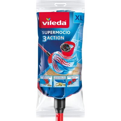 Vileda Wischmopp SuperMocio 3xAction Velour mit Stiel Vileda Wischmopp SuperMocio 3xAction Velour mit Stiel