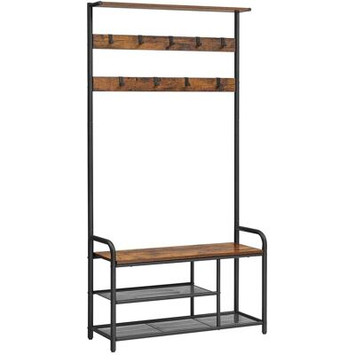 Vasagle Garderobenständer 30 cm x 85 cm x 180,5 cm Braun-Schwarz Vasagle Garderobenständer 30 cm x 85 cm x 180,5 cm Braun-Schwarz