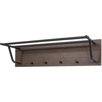 MCW Wandgarderobe N78 Skandinavischer Stil Metall Holz Melamin 20x80x27cm Dunkelbraun MCW Wandgarderobe N78 Skandinavischer Stil Metall Holz Melamin 20x80x27cm Dunkelbraun