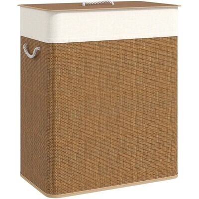HOMCOM Wäschekorb Bambus 52L x 32B x 63H cm Braun HOMCOM Wäschekorb Bambus 52L x 32B x 63H cm Braun