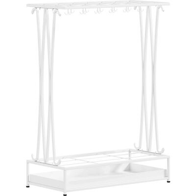 HOMCOM Umbrella Rack Stahl 50L x 24B x 68H cm Weiß HOMCOM Umbrella Rack Stahl 50L x 24B x 68H cm Weiß