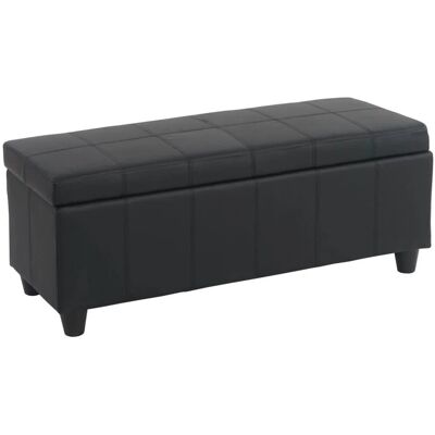 MCW Aufbewahrungs-Truhe Kriens Kunstleder 45x114x45cm Schwarz Matt MCW Aufbewahrungs-Truhe Kriens Kunstleder 45x114x45cm Schwarz Matt