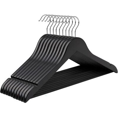 Songmics Kleiderbügel-Set Cason Holz Schwarz 10-teilig Songmics Kleiderbügel-Set Cason Holz Schwarz 10-teilig