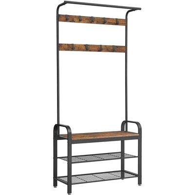 Vasagle Garderobenständer 84 cm x 183 cm x 33,7 cm Braun-Schwarz Vasagle Garderobenständer 84 cm x 183 cm x 33,7 cm Braun-Schwarz