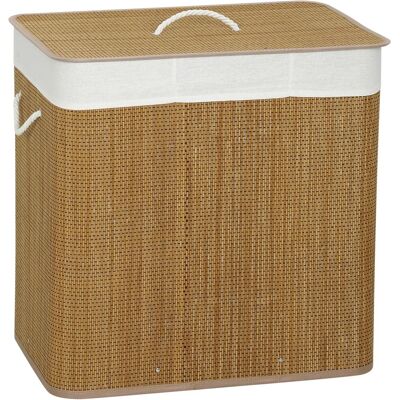 HOMCOM Wäschekorb Bambus 60L x 40B x 60H cm Braun HOMCOM Wäschekorb Bambus 60L x 40B x 60H cm Braun