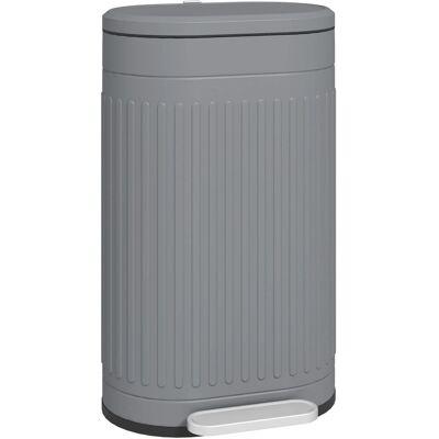 HOMCOM-Mülleimer-36,5L x 31,2B x 60,8H cm Grau HOMCOM-Mülleimer-36,5L x 31,2B x 60,8H cm Grau