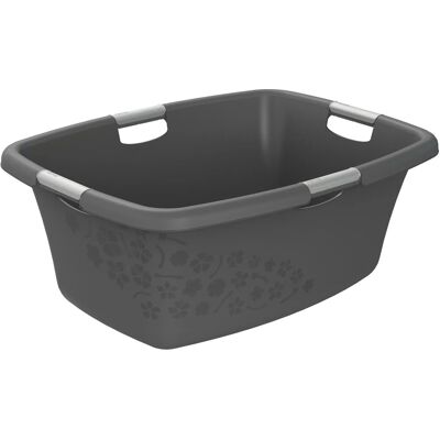 Rotho Wäschewanne Flowers 50 l Anthrazit Rotho Wäschewanne Flowers 50 l Anthrazit