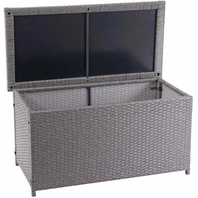 MCW Poly-Rattan Kissenbox D88 250l Basic Grau 51x115x59cm 250l MCW Poly-Rattan Kissenbox D88 250l Basic Grau 51x115x59cm 250l