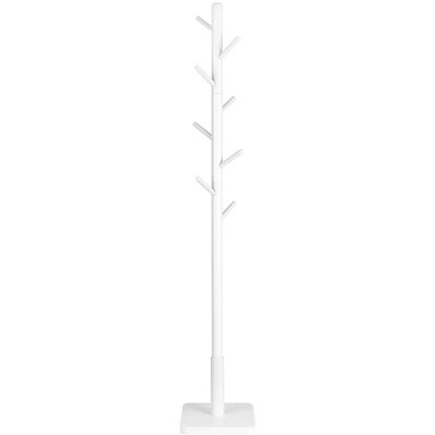 Vasagle Garderobenständer Massivholz 30 cm x 30 cm x 175 cm Weiß Vasagle Garderobenständer Massivholz 30 cm x 30 cm x 175 cm Weiß