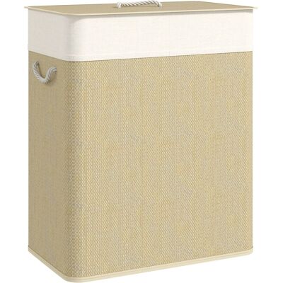 HOMCOM Bambus 52L x 32B x 63H cm Cremeweiß HOMCOM Bambus 52L x 32B x 63H cm Cremeweiß