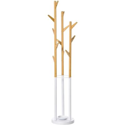 HOMCOM Garderobenständer mit 12 Haken Bambus 30,5 x 30,5 x 174,5 cm HOMCOM Garderobenständer mit 12 Haken Bambus 30,5 x 30,5 x 174,5 cm