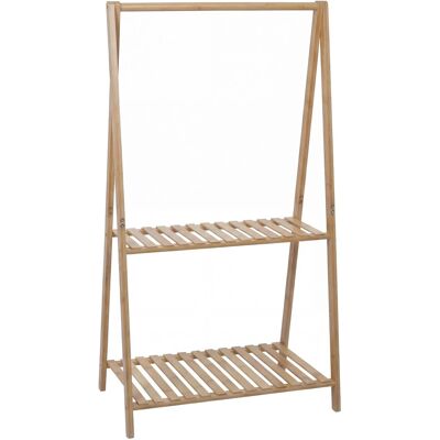 MCW Bambus Standgarderobe Q32 Stange 2 Ablagen 130x70x44cm Natur MCW Bambus Standgarderobe Q32 Stange 2 Ablagen 130x70x44cm Natur