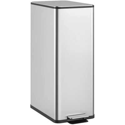 HOMCOM Mülleimer 20 L Treteimer mit Softclose-Deckel und Pedal Abfalleimerinkl HOMCOM Mülleimer 20 L Treteimer mit Softclose-Deckel und Pedal Abfalleimerinkl