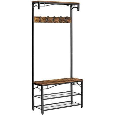 Vasagle Garderobe 32 x 80 x 178,5 cm Braun-Schwarz Vasagle Garderobe 32 x 80 x 178,5 cm Braun-Schwarz