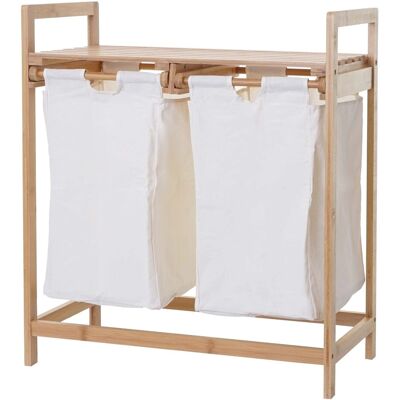 MCW B83 Wäschekorb - Bambus, 70L, Herausnehmbare Beutel MCW B83 Wäschekorb - Bambus, 70L, Herausnehmbare Beutel