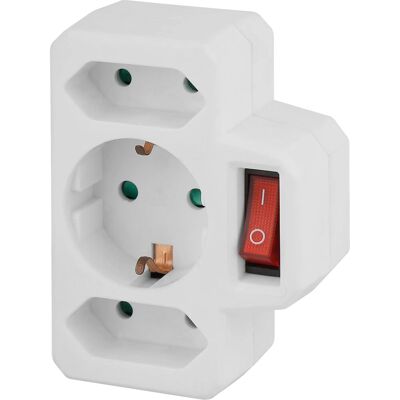 Übergangsstecker 3-fach Weiß Übergangsstecker 3-fach Weiß
