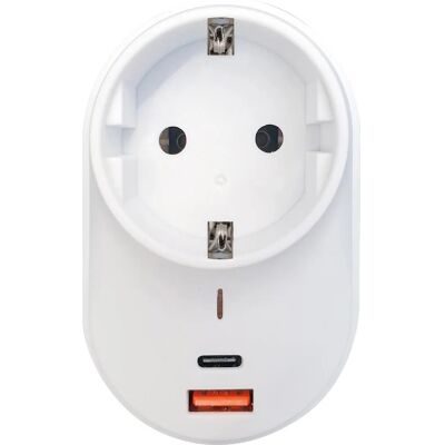 Schwaiger® 230V Steckdosenadapter USB Typ A und C - 360° rotierbar Schwaiger® 230V Steckdosenadapter USB Typ A und C - 360° rotierbar