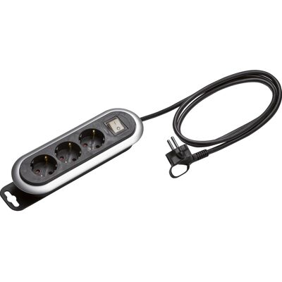 Tischsteckdosenleiste 3-fach Alu-Line Tischsteckdosenleiste 3-fach Alu-Line